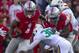 Sep 12, 2015; Columbus, OH, USA; Ohio State Buckeyes wide receiver Braxton Miller (1) runs the ball in the second half of the game against the Hawaii Warriors at Ohio Stadium. Ohio State beat Hawaii 38-0. Mandatory Credit: Trevor Ruszkowski-USA TODAY Sports