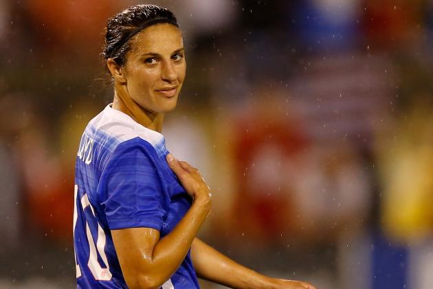 CHATTANOOGA, TN - AUGUST 19:  Midfielder Carli Lloyd #10 of the United States gestures during the friendly match against Costa Rica at Finley Stadium on August 19, 2015 in Chattanooga, Tennessee.  (Photo by Mike Zarrilli/Getty Images)