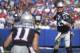 New England Patriots quarterback Tom Brady (12) throws a pass to Julian Edelman (11) during the second half of an NFL football game Sunday, Sept. 20, 2015, in Orchard Park, N.Y. (AP Photo/Gary Wiepert)