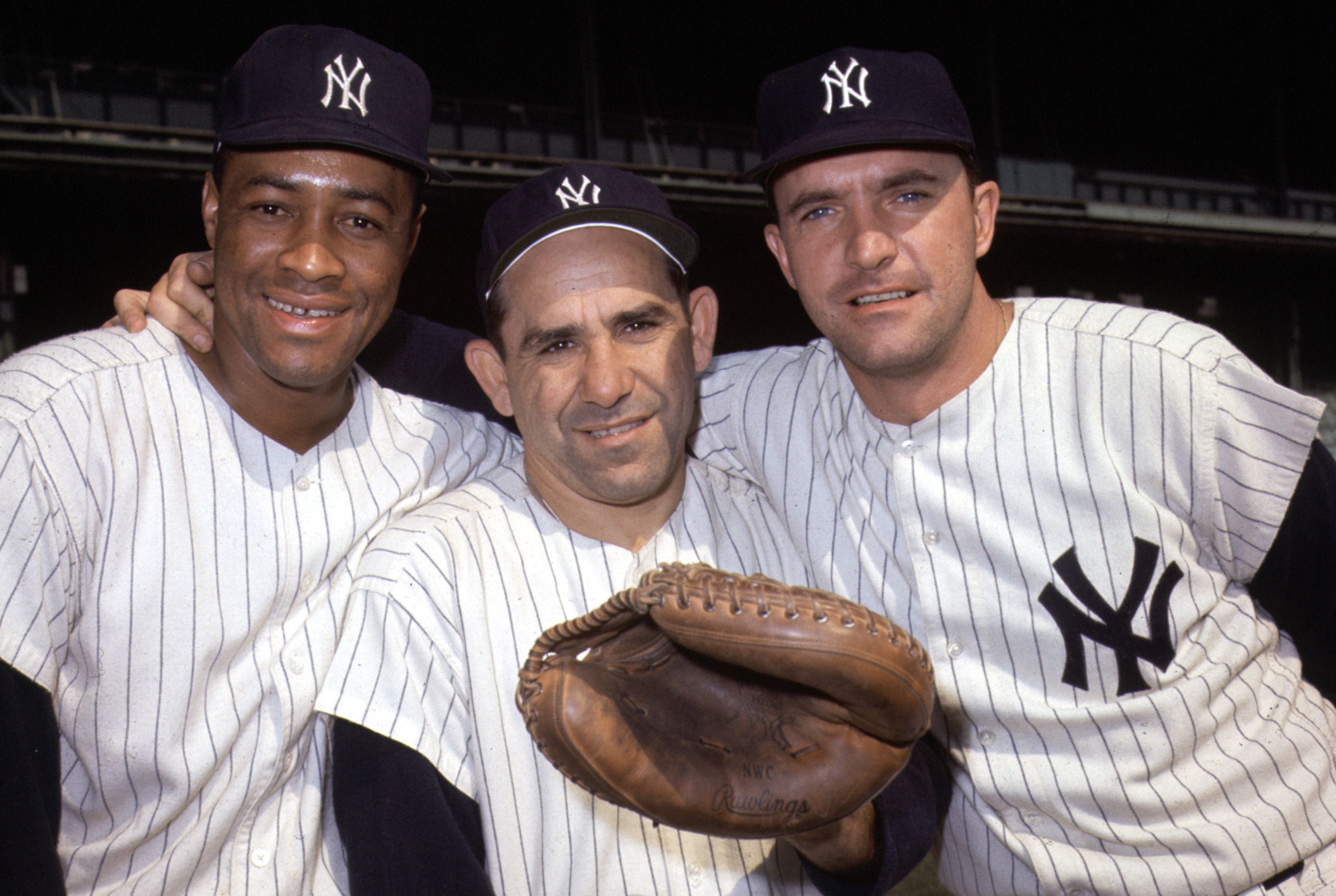  Yogi Berra Autographed Cream New York Yankees Jersey