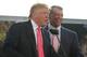GREEN BAY, WI - JUNE 22: Vince McMahon (L) and Donald Trump attend a press conference about the WWE at the Austin Straubel International Airport on June 22, 2009 in Green Bay, Wisconsin. (Photo by Mark A. Wallenfang/Getty Images)