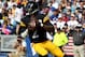 Aug 29, 2015; Orchard Park, NY, USA; Pittsburgh Steelers quarterback Michael Vick (2) looks to pass against the Buffalo Bills at Ralph Wilson Stadium. Mandatory Credit: Timothy T. Ludwig-USA TODAY Sports