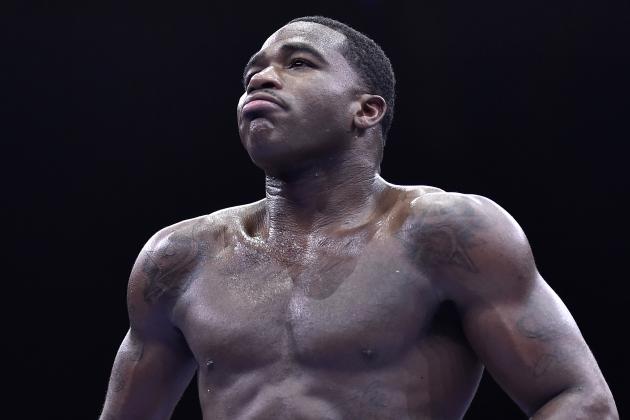 Adrien Broner walks back to his corner during his welterweight boxing bout against Shawn Porter on Saturday, June 20, 2015, in Las Vegas. Porter won by unanimous decision. (AP Photo/David Becker)