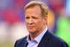Sep 24, 2015; East Rutherford, NJ, USA; NFL commissioner Roger Goodell on the field before a game between the New York Giants and the Washington Redskins at MetLife Stadium. Mandatory Credit: Brad Penner-USA TODAY Sports