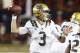 UCLA quarterback Josh Rosen (3) during the first half of an NCAA college football game against Arizona, Saturday, Sept. 26, 2015, in Tucson, Ariz. (AP Photo/Rick Scuteri)