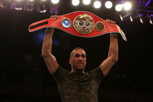 LONDON, ENGLAND - MAY 30:  Boxer James Degale poses with his IBF Super Middleweight title belt at The O2 Arena on May 30, 2015 in London, England.  (Photo by Ben Hoskins/Getty Images)