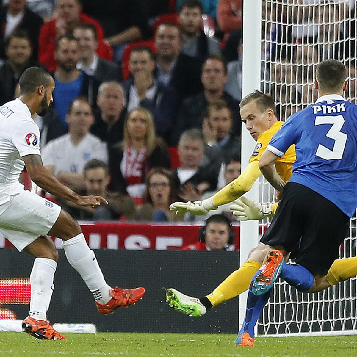 Theo Walcott Opens the Scoring in England vs. Estonia at Wembley | News