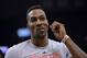 Houston Rockets center Dwight Howard walks off the court after an NBA basketball preseason game against the Memphis Grizzlies Tuesday, Oct. 6, 2015, in Memphis, Tenn. The Grizzlies beat the Rockets 92-89. (AP Photo/Brandon Dill)