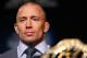 LAS VEGAS, NV - NOVEMBER 14: UFC welterweight champion Georges St-Pierre interacts with media during the final UFC 167 pre-fight press conference inside the Hollywood Theatre at the MGM Grand Hotel/Casino on November 14, 2013 in Las Vegas, Nevada. (Photo by Josh Hedges/Zuffa LLC/Zuffa LLC via Getty Images)