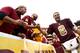 LANDOVER, MD - OCTOBER 25: Quarterback Kirk Cousins #8 of the Washington Redskins celebrates with fans after defeating the Tampa Bay Buccaneers 31-30 during a game at FedExField on October 25, 2015 in Landover, Maryland. (Photo by Matt Hazlett/Getty Images)