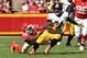 KANSAS CITY, MO - OCTOBER 25: DeAngelo Williams #34 of the Pittsburgh Steelers avoids the tackle of Derrick Johnson #56 of the Kansas City Chiefs at Arrowhead Stadium during the third quarter of the game on October 25, 2015 in Kansas City, Missouri. (Photo by Peter Aiken/Getty Images)