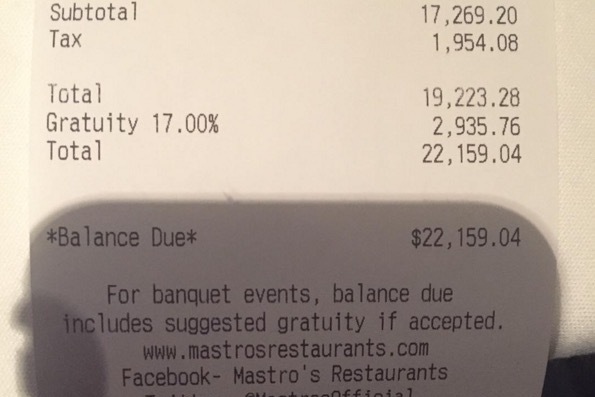 Washington Redskins Rookies Forced to Foot $22,000 Steakhouse Bill