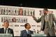 World Heavyweight boxing champion Wladimir Klitschko, left, is theatned by British heavyweight Tyson Fury, right during a press conference in London, Wednesday, Sept. 23, 2015. Klitschko will fight Fury in a heavyweight title bout on Oct. 24, in Duesseldorf, Germany.(AP Photo/Frank Augstein)