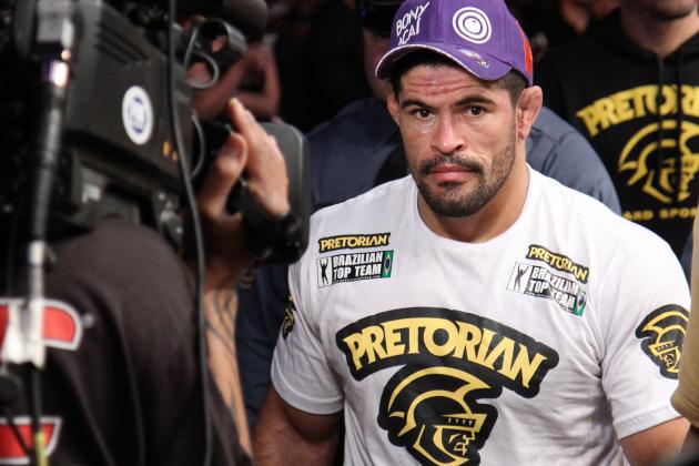 Rousimar Palhares leaves the Octagon after his fight against Alan Belcher at UFC on Fox at the Izod Center in E. Rutherford, NJ on Saturday, May 5, 2012. Belcher won via TKO in round 1. (AP Photo/Gregory Payan)