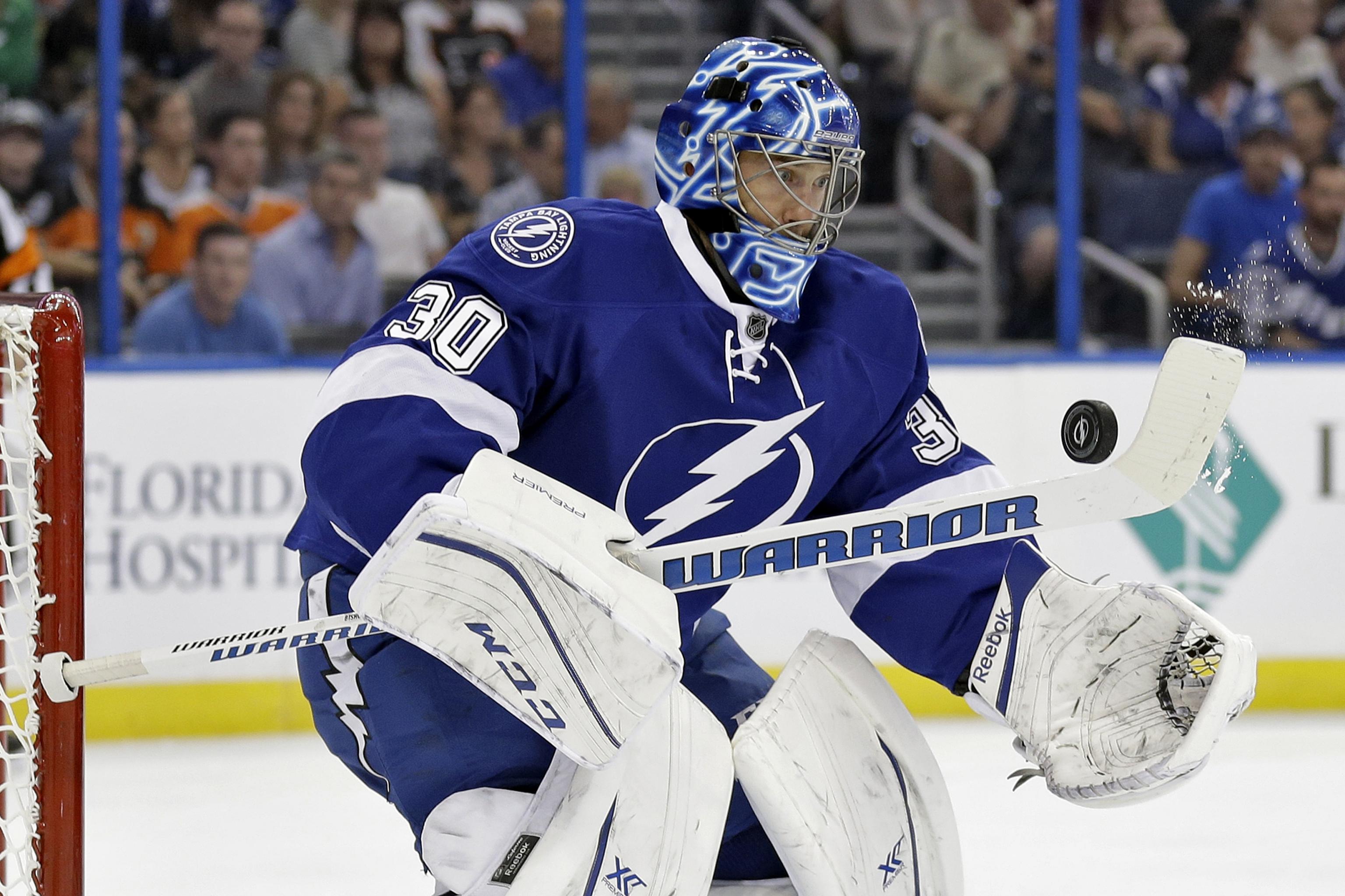 Lightning's Ben Bishop unlucky twice on own goal