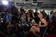 Mixed Martial Arts (MMA) fighter Ronda Rousey responds to questions during media day in Glendale, California on October 27, 2015 ahead of her November 14 fight in Melbourne, Australia against Holly Holm. AFP PHOTO / FREDERIC J. BROWN (Photo credit should read FREDERIC J. BROWN/AFP/Getty Images)
