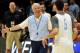 LOS ANGELES, CA - MARCH 25: Head Coach Roy Williams of the North Carolina Tar Heels laughs with Marcus Paige #5 during practice at Staples Center on March 25, 2015 in Los Angeles, California. (Photo by Harry How/Getty Images)