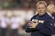 PHILADELPHIA, PA - OCTOBER 31: Head coach Brian Kelly of the Notre Dame Fighting Irish looks on prior to the game against the Temple Owls on October 31, 2015 at Lincoln Financial Field in Philadelphia, Pennsylvania. (Photo by Mitchell Leff/Getty Images)