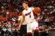 MIAMI, FL - OCTOBER 12: Tyler Johnson #8 of the Miami Heat drives to the basket against the San Antonio Spurs during a preseason game on October 12, 2015 at AmericanAirlines Arena in Miami, Florida. NOTE TO USER: User expressly acknowledges and agrees that, by downloading and or using this Photograph, user is consenting to the terms and conditions of the Getty Images License Agreement. Mandatory Copyright Notice: Copyright 2015 NBAE (Photo by Issac Baldizon/NBAE via Getty Images)