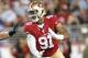 SANTA CLARA, CA - OCTOBER 22: Arik Armstead #91 of the San Francisco 49ers rushes the quarterback during the game against the Seattle Seahawks at Levi Stadium on October 22, 2015 in Santa Clara, California. The Seahawks defeated the 49ers 20-3. (Photo by Michael Zagaris/San Francisco 49ers/Getty Images)