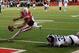 Nebraska wide receiver Brandon Reilly (87) scores a touchdown against Michigan State cornerback Jermaine Edmondson (39) during the second half of an NCAA college football game in Lincoln, Neb., Saturday, Nov. 7, 2015. Nebraska won 39-38. (AP Photo/Nati Harnik)