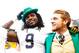 PITTSBURGH, PA - NOVEMBER 07: Jaylon Smith #9 of the Notre Dame Fighting Irish celebrates by wearing the hat of team mascot, Lucky The Leprechaun, following their 42-30 win against the Pittsburgh Panthers at Heinz Field on November 7, 2015 in Pittsburgh, Pennsylvania. (Photo by Jared Wickerham/Getty Images)