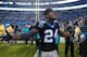 CHARLOTTE, NC - NOVEMBER 02: Josh Norman #24 of the Carolina Panthers runs off the field after defeating the Indianapolis Colts 29-26 in overtime at Bank of America Stadium on November 2, 2015 in Charlotte, North Carolina. (Photo by Streeter Lecka/Getty Images)