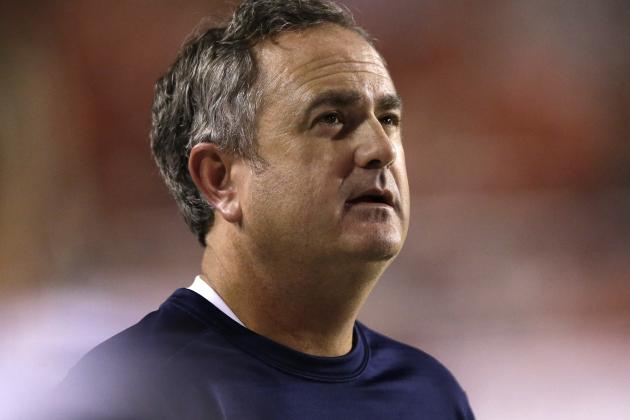 California head coach Sonny Dykes looks on in the second half during an NCAA college football game against Utah Saturday, Oct. 10, 2015, in Salt Lake City. Utah won 30-24. (AP Photo/Rick Bowmer)