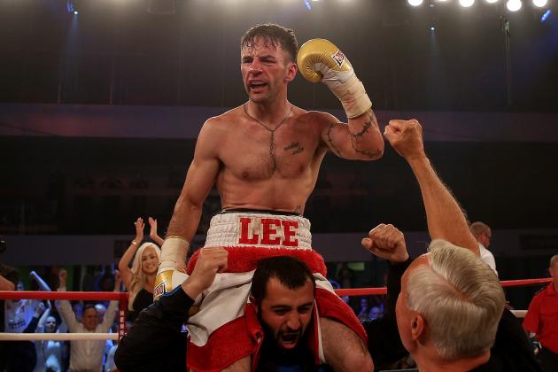 BRISTOL, ENGLAND - JUNE 13:  Lee Haskins of Great Britain celebrates after defeating Ryosuke Iwasa of Japan in their Interim IBF World Bantamweight Title Fight at Action Indoor Sports Arena on June 13, 2015 in Bristol, England.  (Photo by Ben Hoskins/Getty Images)