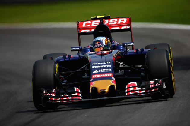 SAO PAULO, BRAZIL - NOVEMBER 14:  Carlos Sainz of Spain and Scuderia Toro Rosso drives during qualifying for the Formula One Grand Prix of Brazil at Autodromo Jose Carlos Pace on November 14, 2015 in Sao Paulo, Brazil.  (Photo by Clive Mason/Getty Images)