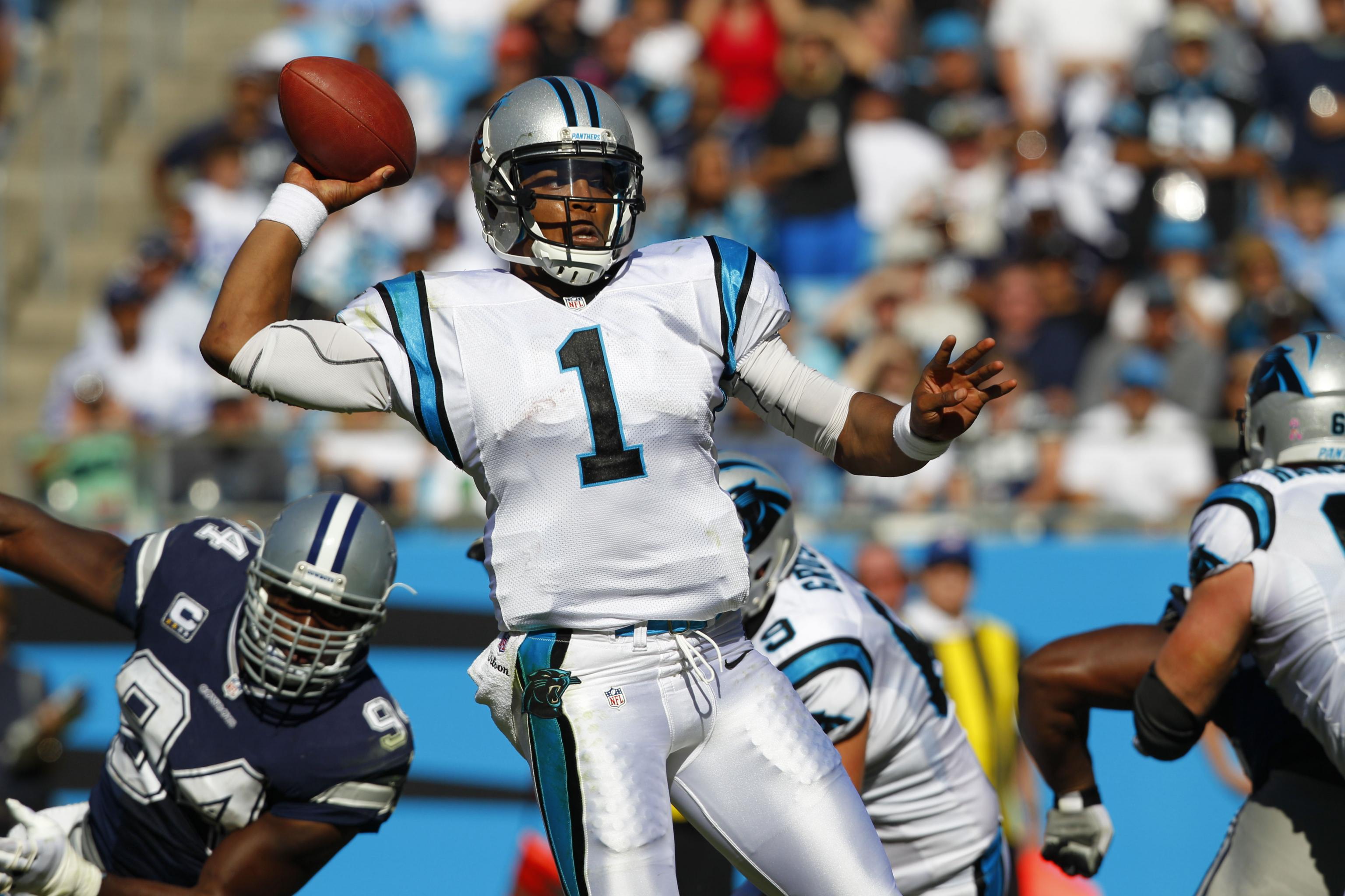 Panthers beat Cowboys, Romo out with collarbone injury