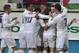 Real Madrid's Gareth Bale of Wales, second right, is congratulated by his fellow teammate after scoring against SD Eibar during their Spanish La Liga soccer match, at Ipurua stadium in Eibar, northern Spain, Sunday, Nov. 29, 2015. (AP Photo/Alvaro Barrientos)