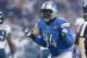 Detroit Lions defensive end Ezekiel Ansah (94) celebrates after a play during the second half of an NFL football game against the Philadelphia Eagles, Thursday, Nov. 26, 2015, in Detroit. (AP Photo/Rick Osentoski)