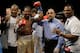 INGLEWOOD, CA - AUGUST 29: Shane Mosley celebrates his victory over Ricardo Mayorga of Nicaragua at The Forum on August 29, 2015 in Inglewood, California. (Photo by Jeff Gross/Getty Images)
