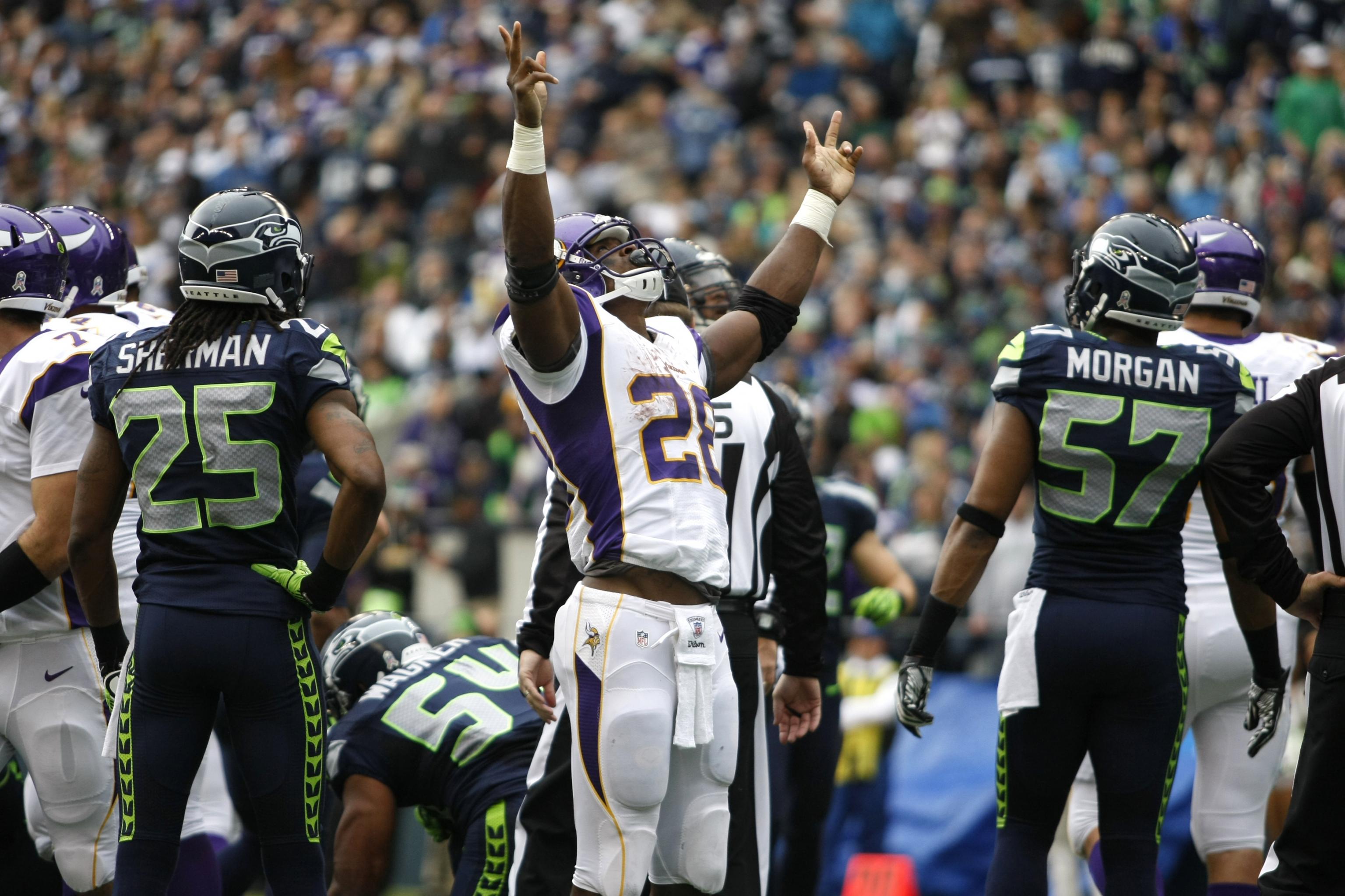 Vikings QB Teddy Bridgewater takes a seat in victory over Seahawks