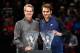 LONDON, ENGLAND - NOVEMBER 15: Roger Federer of Switzerland receives the Stefan Edberg Sportsmanship Award and the ATPWorldTour.com Fans' Favourite in Singles presented by Moët & Chandon during day one of the Barclays ATP World Tour Finals at O2 Arena on November 15, 2015 in London, England. (Photo by Julian Finney/Getty Images)