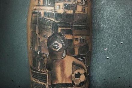 Barca Star Neymar S New Tattoo Depicts A Boy In Brazil Dreaming About Football News Scores Highlights Stats And Rumors Bleacher Report
