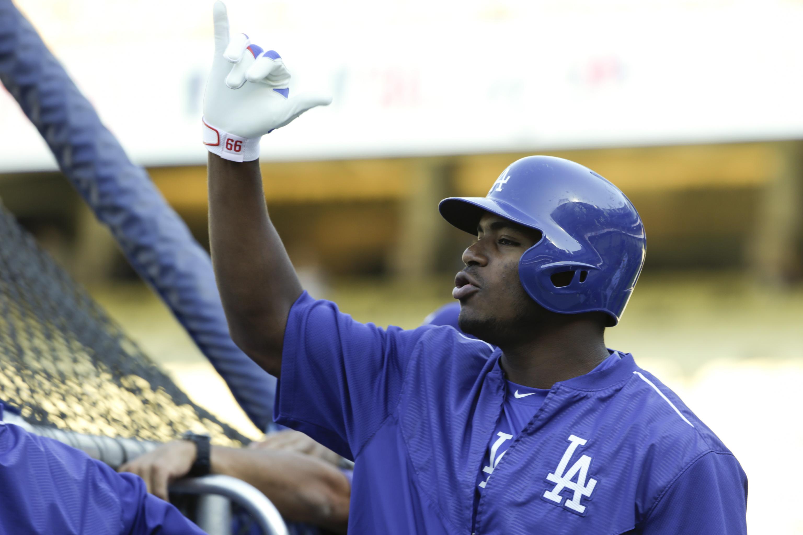 Yasiel Puig apologizes for not running out comebacker: 'That's not