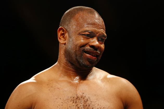 MASHANTUCKET, CT - AUGUST 16: Roy Jones Jr. during his match against Eric Watkins in the season two finale of NUVOtvs Knockout at Foxwoods Resort Casino on August 16, 2015 in Mashantucket, Connecticut. Jones won by a knockout in the sixth round. (Rich Schultz/Getty Images for NUVOtv)