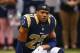 ST. LOUIS, MO - NOVEMBER 30: T.J. McDonald #25 of the St. Louis Rams looks on during pre-game warm-ups prior to playing against the Oakland Raiders at the Edward Jones Dome on November 30, 2014 in St. Louis, Missouri. (Photo by Dilip Vishwanat/Getty Images)