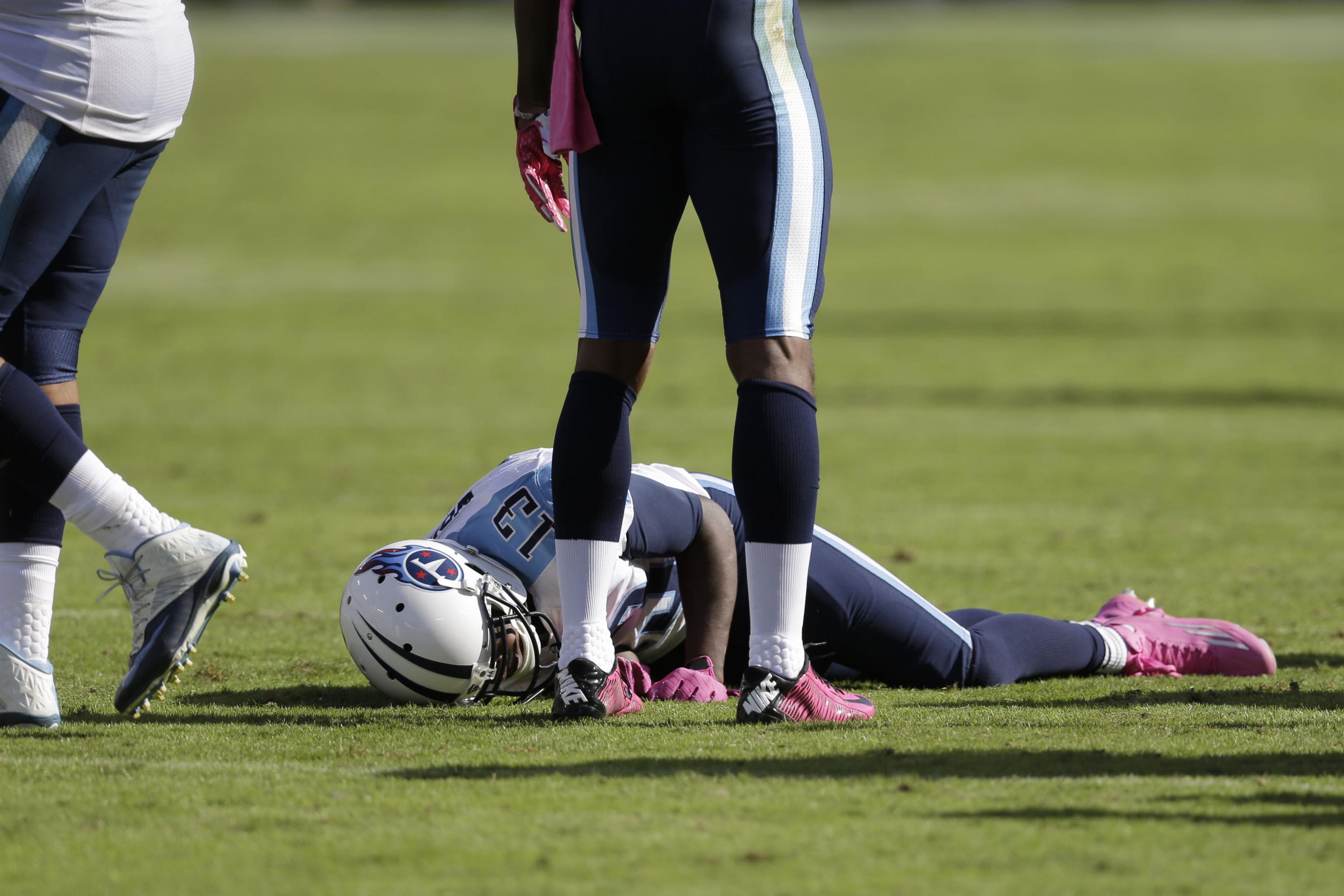 Nike NFL On Field Tennessee Titans 13 Kendall Wright Football