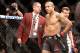 LAS VEGAS, NV - DECEMBER 12: Jose Aldo walks across the Octagon after losing to Conor McGregor in their featherweight title fight during UFC 194 on December 12, 2015 in Las Vegas, Nevada. McGregor took the title with a first-round TKO. (Photo by Steve Marcus/Getty Images)