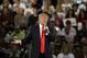 Republican presidential candidate Donald Trump speaks during a campaign rally, Friday, Dec. 11, 2015, in Des Moines, Iowa. (AP Photo/Charlie Neibergall)