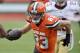Cleveland Browns wide receiver Brian Hartline (83) runs after a catch during the first half of an NFL football game against the San Francisco 49ers, Sunday, Dec. 13, 2015, in Cleveland. (AP Photo/David Richard)