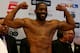 NEW YORK, NY - APRIL 24: Bryant Jennings celebrates after he makes weight during the weight in on April 24, 2015 at Madison Square Garden in New York City. (Photo by Elsa/Getty Images)