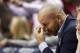 Milwaukee Bucks head coach Jason Kidd rubs his eyes in the second half of an NBA basketball game against the Washington Wizards, Tuesday, Nov. 17, 2015, in Washington. The Wizards won 115-86. (AP Photo/Alex Brandon)