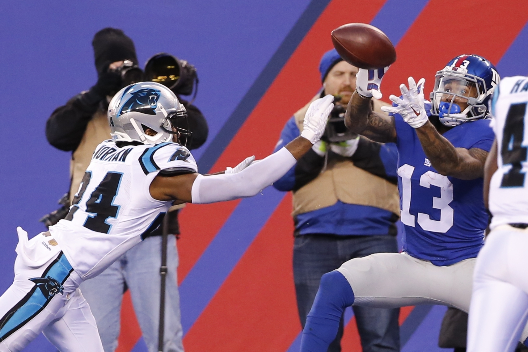 Giants' Odell Beckham trashed by Panthers DBs Josh Norman