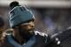 Philadelphia Eagles' DeMarco Murray walks the sidelines during the second half of an NFL football game against the Arizona Cardinals, Sunday, Dec. 20, 2015, in Philadelphia. (AP Photo/Michael Perez)