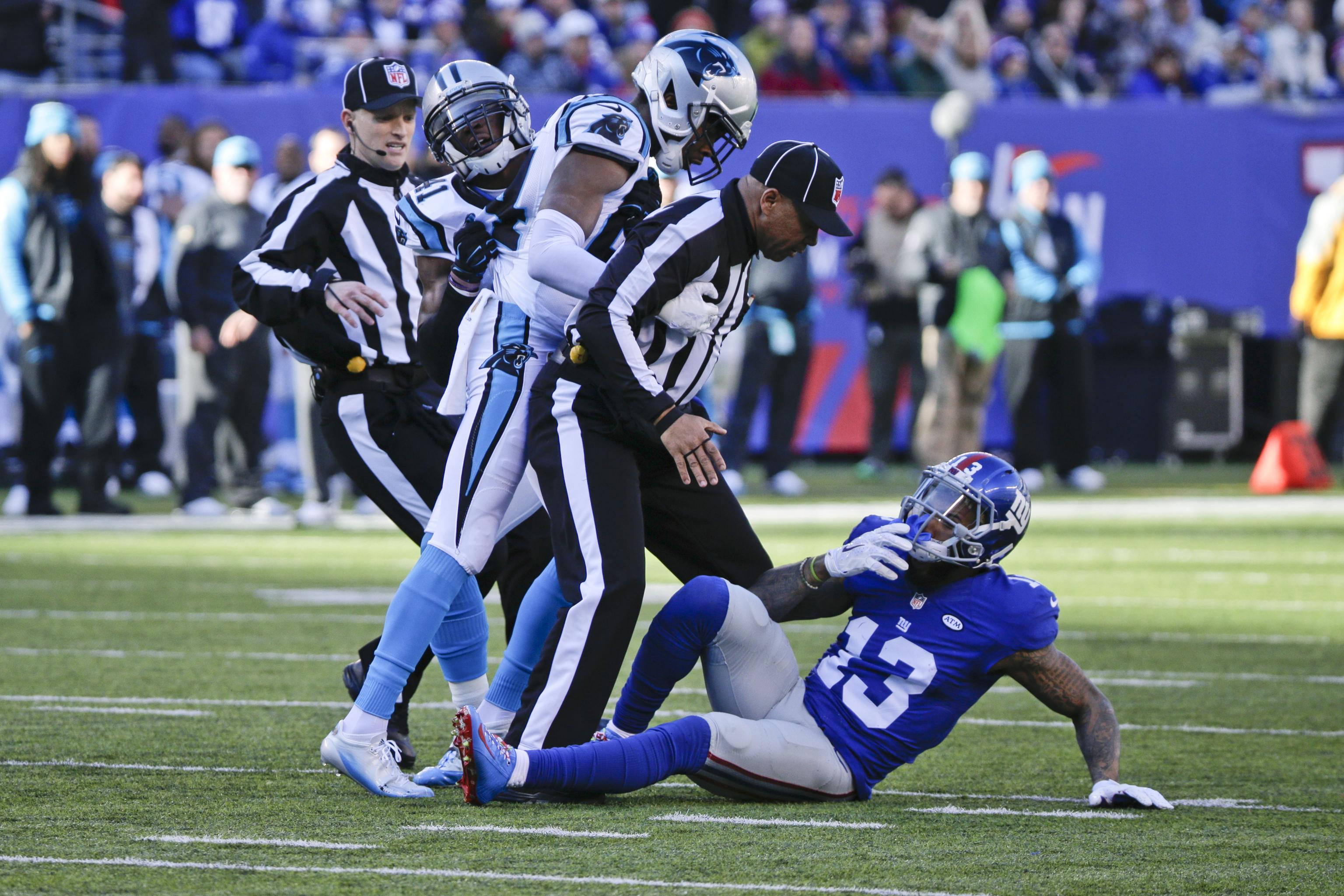 Giants Receiver Odell Beckham Jr. Returns After Vicious Hit 