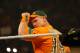 NEW YORK, NY - AUGUST 23: John Cena enters the ring at the WWE SummerSlam 2015 at Barclays Center of Brooklyn on August 23, 2015 in New York City. (Photo by JP Yim/Getty Images)